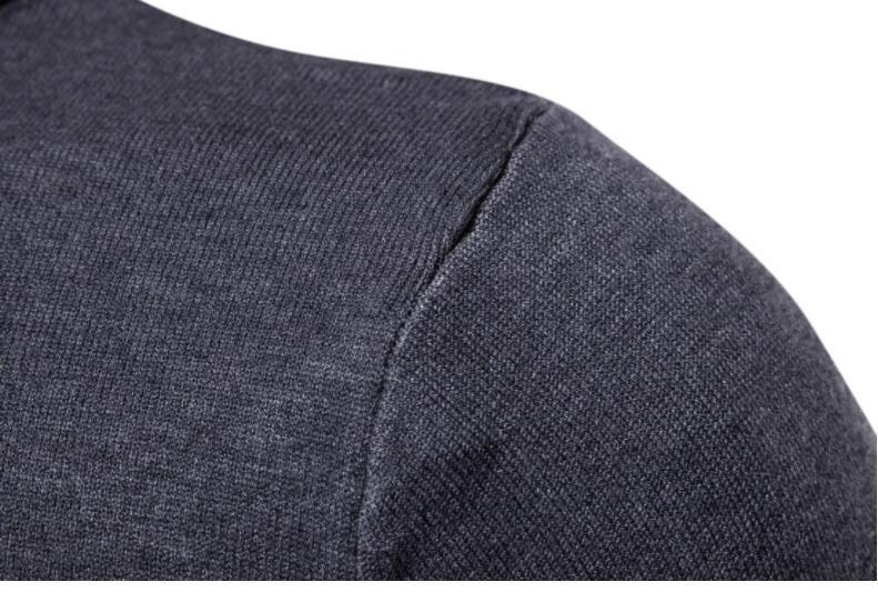 High-neck sweater for men, Korean-style slim-fit sweater, lapel woolen sweater for men, thick base knitted sweater for export pic 20