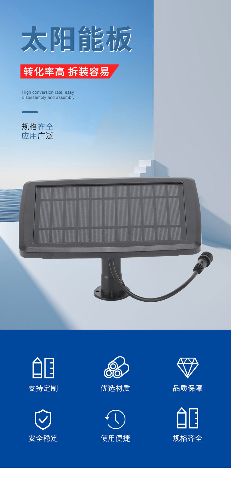 The original manufacturer offers a variety of specifications of photovoltaic power generation solar charging panels and PET laminated polycrystalline silicon solar panels pic 1