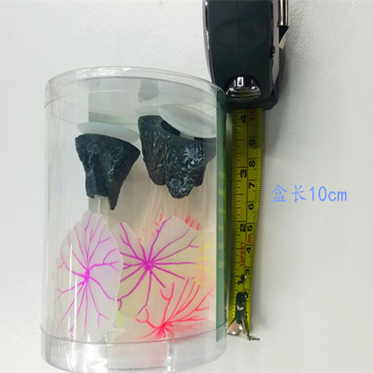 Fish tank simulation lotus leaf mushroom decorations, multiple colors of simulation coral tree small jellyfish decorations pic 40
