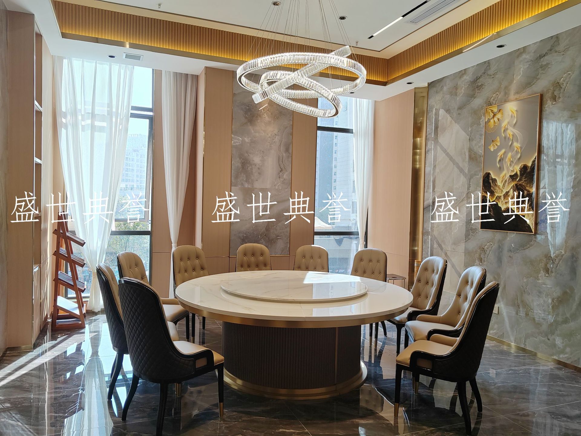 Solid wood dining tables and chairs for five-star hotels in Dalian, modern soft-padded chairs for seafood restaurants, and light luxury solid wood chairs for high-end clubs pic 10