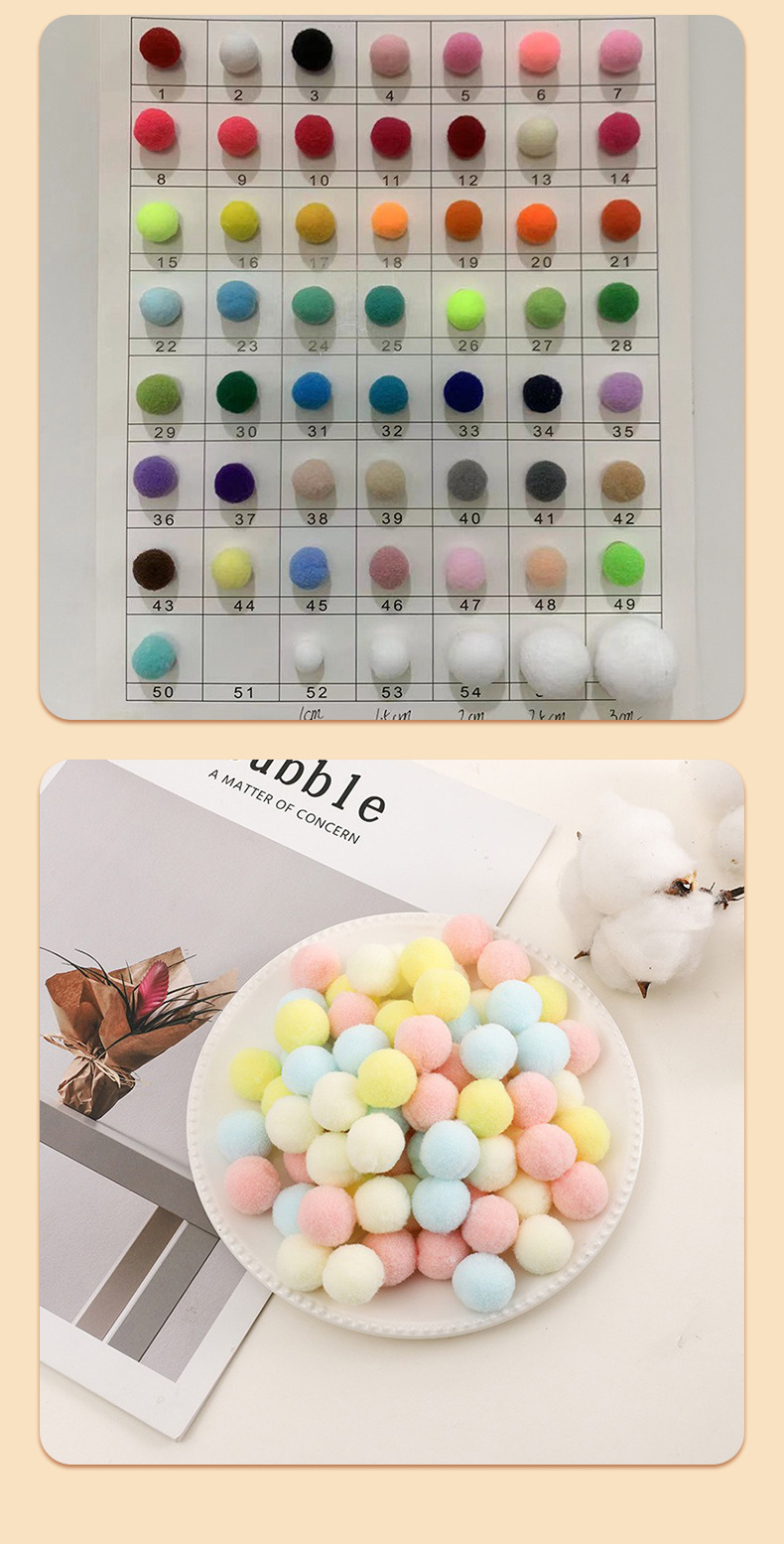 水湖蓝毛球大小涤纶高弹毛绒球diy配件手工玩具服装配饰现货批发详情20
