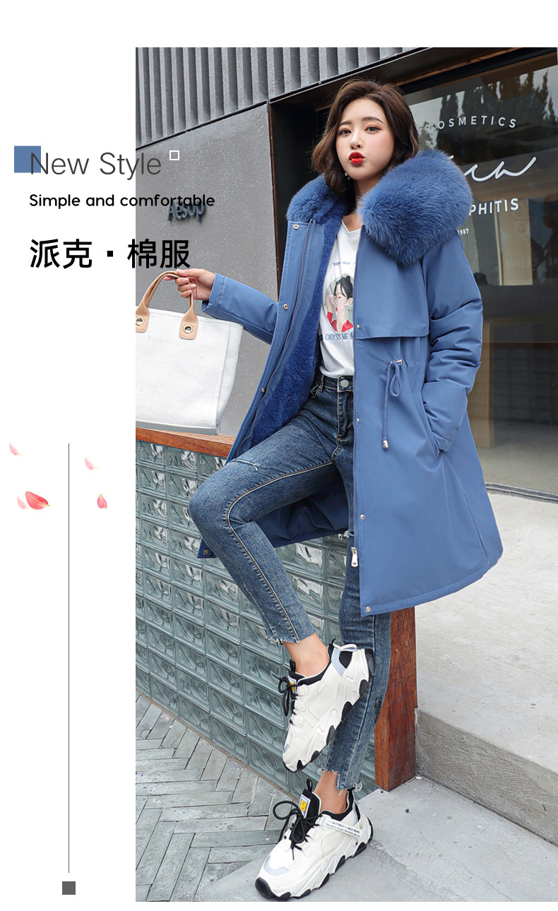 Winter new mid-length Paisuke cotton-padded jacket for women, Korean version of lambskin wool down cotton-padded jacket for women pic 2
