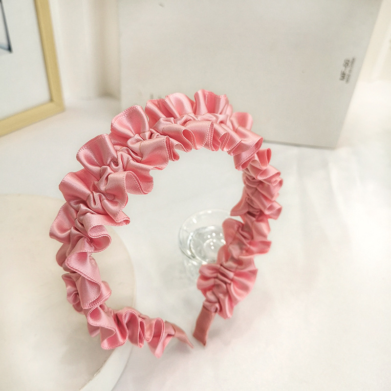Korean-style versatile pleated hair accessories, cross-border European and American large intestine headbands, retro French satin facial hair clips, headwear and hair bands pic 16