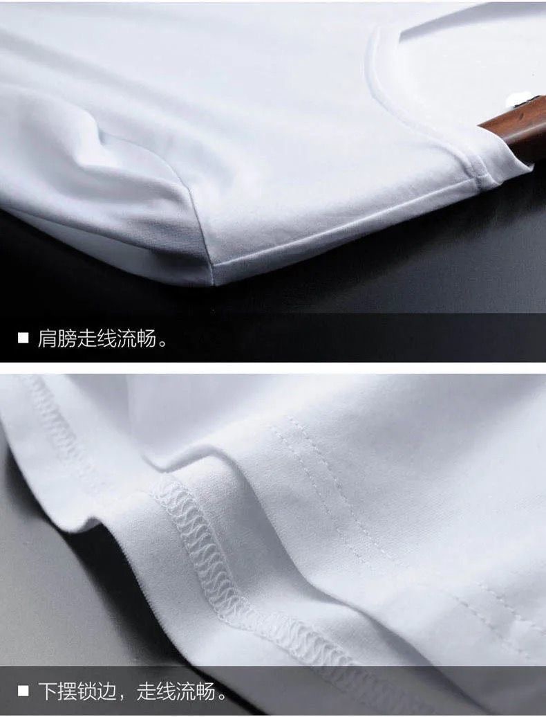 2023夏男士短袖t恤修身圆领潮流百搭国潮印花短袖衫上衣服潮流T恤详情7