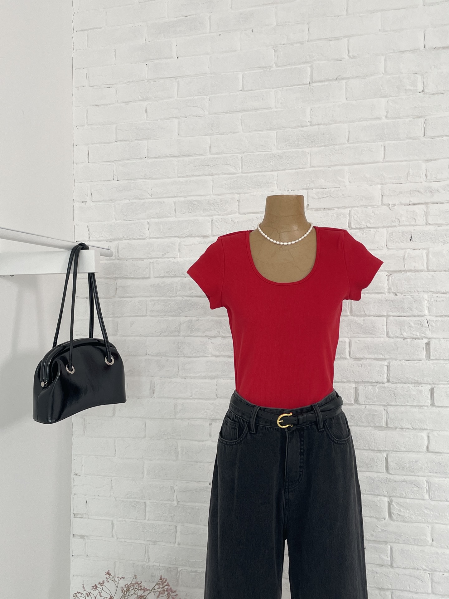 Solid color basic round-neck fitted short-sleeved T-shirt for women, Korean-style Dongdaemun ins simple and casual base layer g*d pic 10