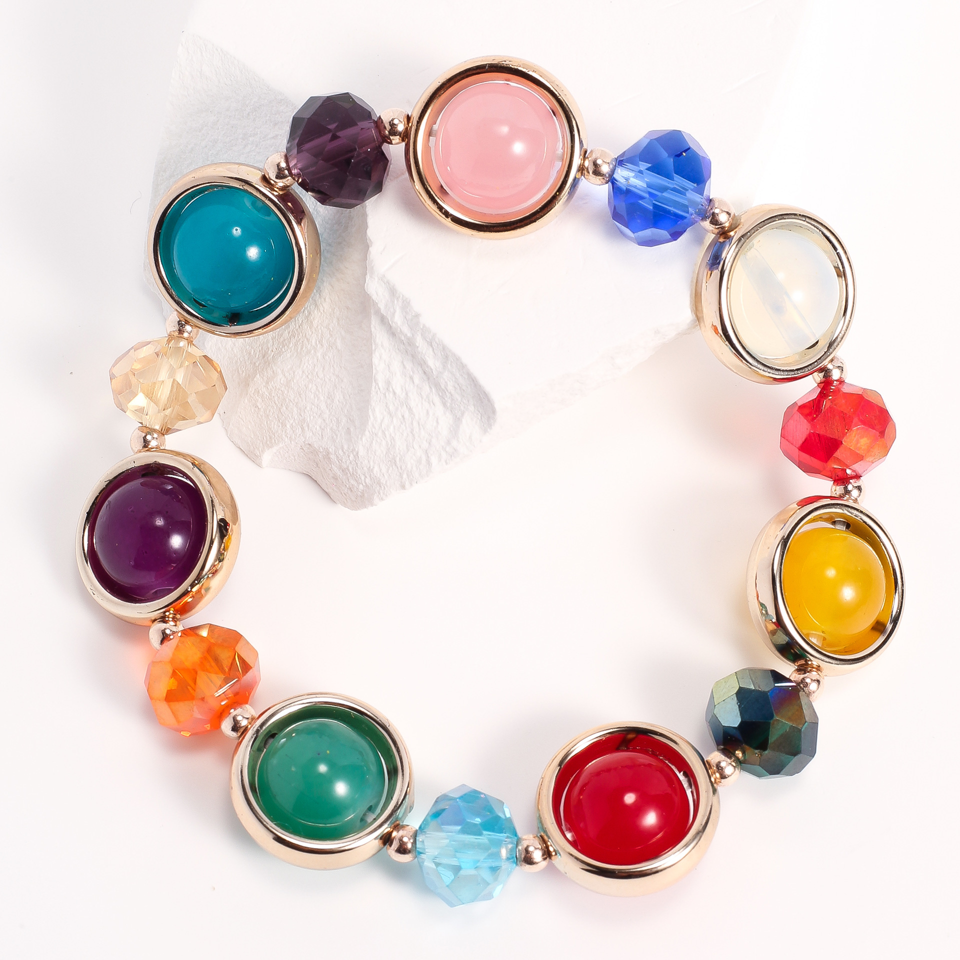 Wholesale of new fashionable Bohemian crystal bead chains, handcrafted alloy pendants and bracelets that are selling well across borders in Europe and America pic 5