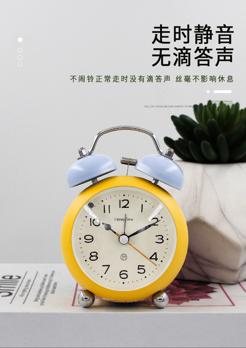 Students use large alarm clocks, metal convex chimes, table clocks, silent bedside clocks, night lights and clocks pic 5
