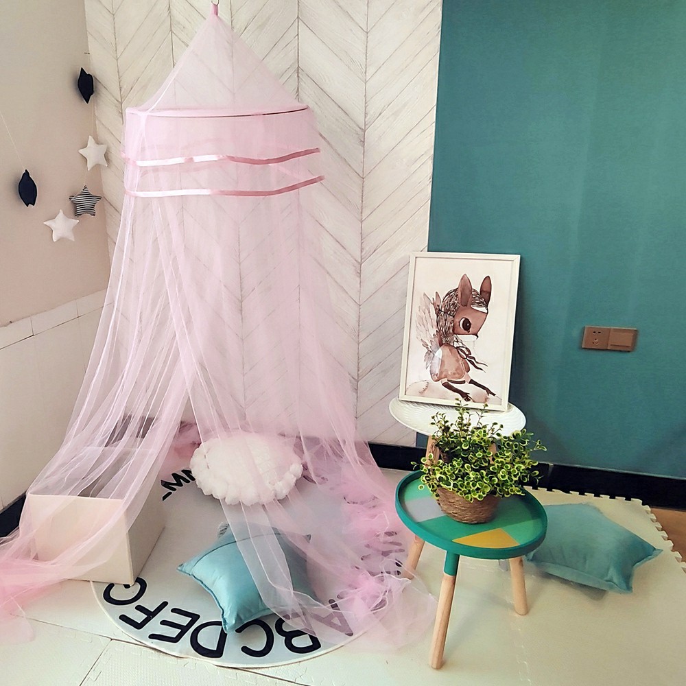 厂家直销小圆顶成人吊挂蚊帐 吊顶公主折叠钢丝蚊帐详情3