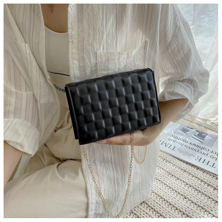 网红手提包包2021新款时尚单肩女包休闲感洋气斜挎简约ins链条包详情10