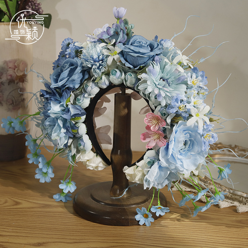 福建泉州浔埔女簪花头饰民族风花围高颜值爆款仿真花泉州簪花新款详情37