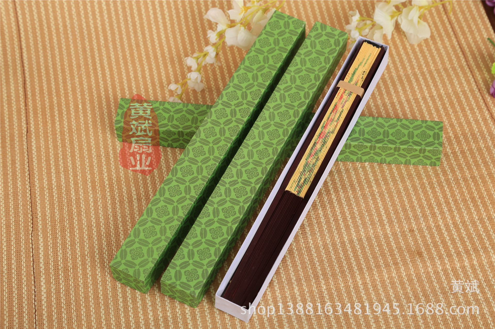 兰亭序版纸质扇盒子 10寸绢扇男扇扇盒 可折叠 网店供应 批发详情12