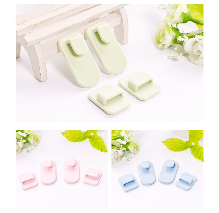 Nordic wall-mounted adhesive hook, no need for drilling, door, bedroom, kitchen and bathroom hooks, creative remote control storage pic 11