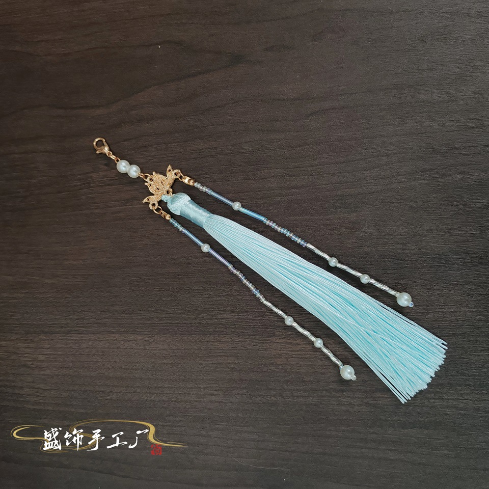 串珠流苏手工琉璃半成品汉服古风发簪旗袍服饰辅料饰品配件步摇详情7