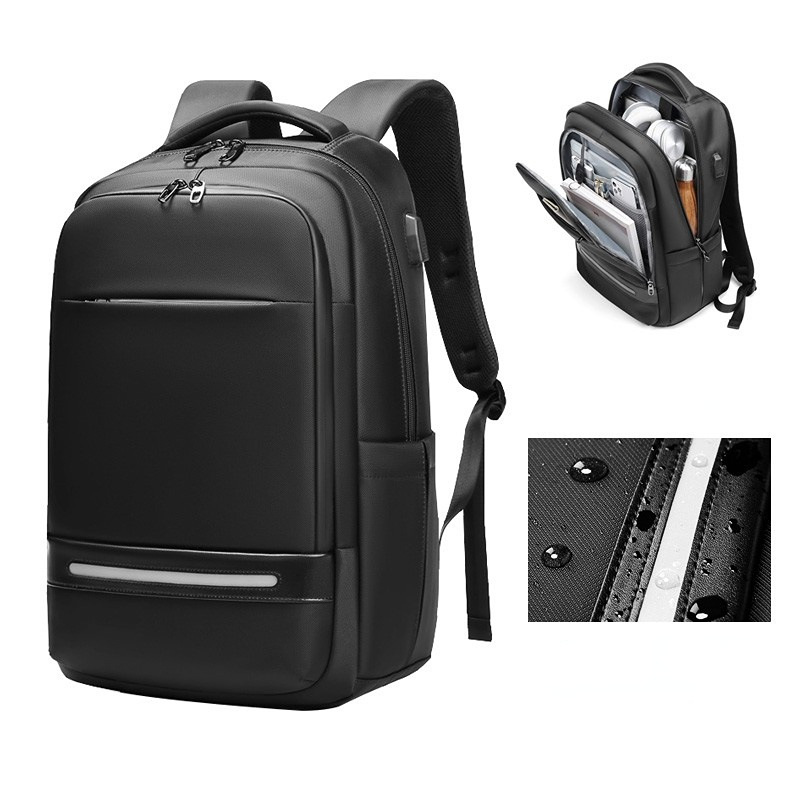 新款双肩包男款商务大容量旅行包多功能防水大学生电脑包双肩背包详情8