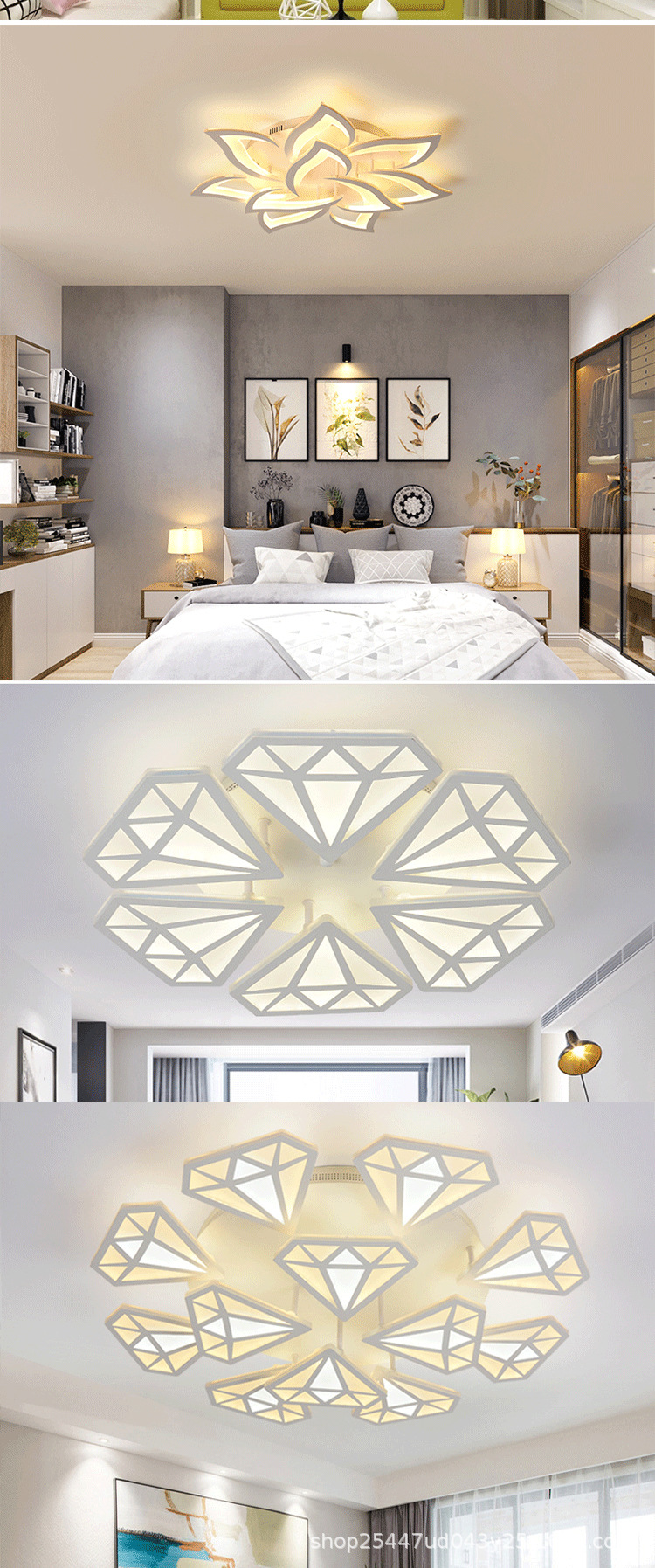 2022 nordic nueva sala de estar luz creativo hogar moderno ambiente comedor dormitorio 110VLED lámpara de techo reemplazo pic 16