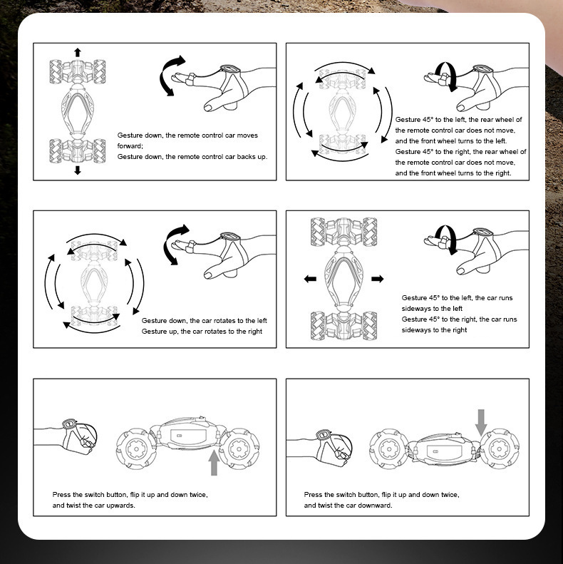 手势感应变形遥控车儿童玩具扭变车电动攀爬赛车越野漂移男孩礼物详情14