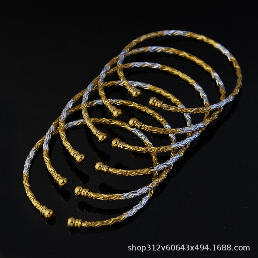 3MM gold-plated bracelet for women, African gold bead bracelet, gift for Ethiopian wedding brides pic 10