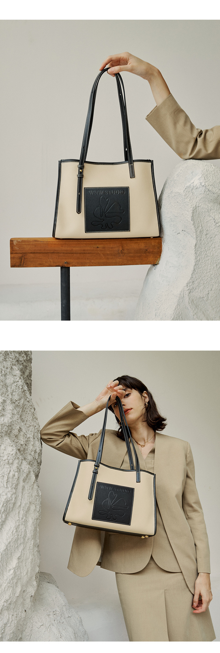 广州真皮女包大容量新款包包女小众单肩包秋冬托特包牛皮斜挎大包详情10