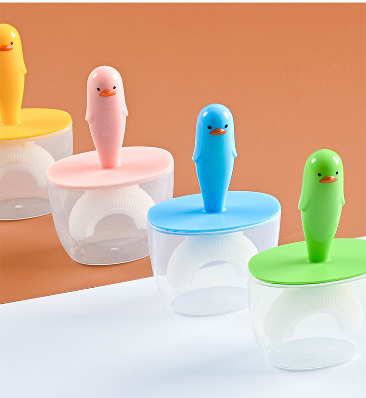 New kids U shape silicone sonic manual bebé cepillo de dientes boca incluido cepillo de dientes limpieza oral cepillo de dientes para niños pic 17