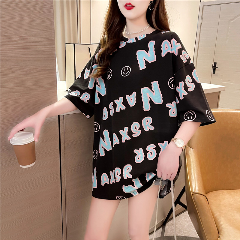 2021新款网红ins超火短袖t恤女装春夏潮情侣装大码宽松上衣详情11