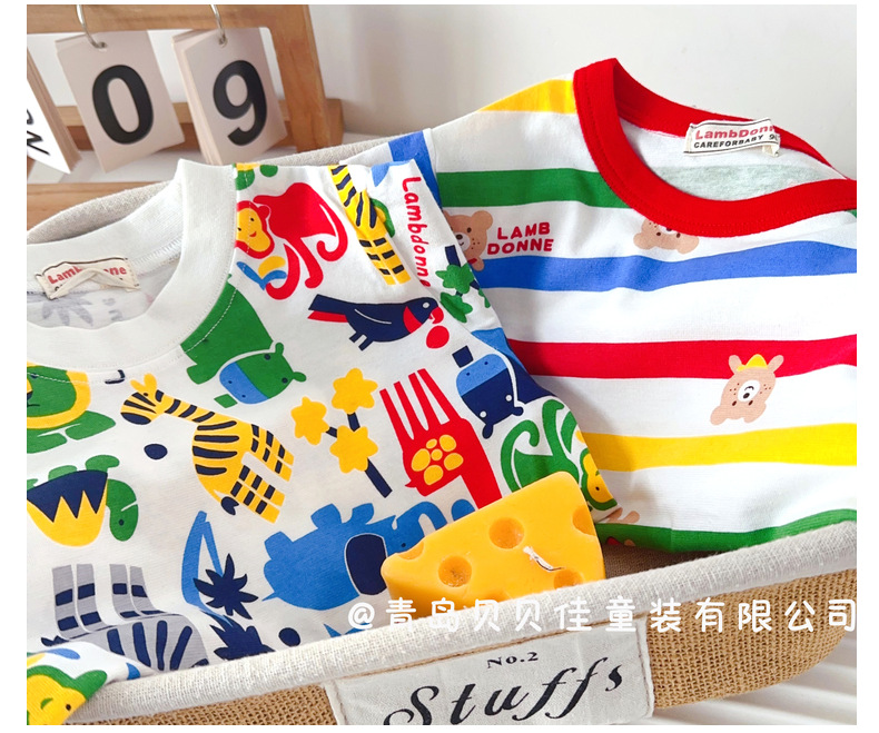 儿童短袖T恤日系Miki夏季薄款2025年女童短袖批发中小童外贸童装详情27