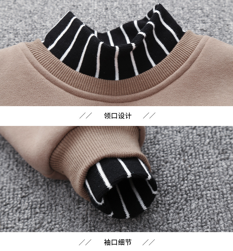 男童加绒卫衣2023新款中大儿童男孩秋冬款加厚保暖上衣冬季酷帅潮详情19