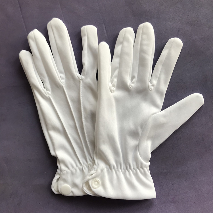 Three-ribbed buckle gloves, ceremonial gloves, pure cotton gloves, military parade command, driver performance, security guard and concierge gloves pic 9