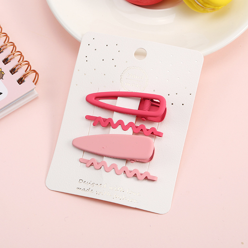 新款AB款发夹 马卡龙糖果色女式发饰5cm树脂鸭嘴夹头饰简约刘海夹详情7