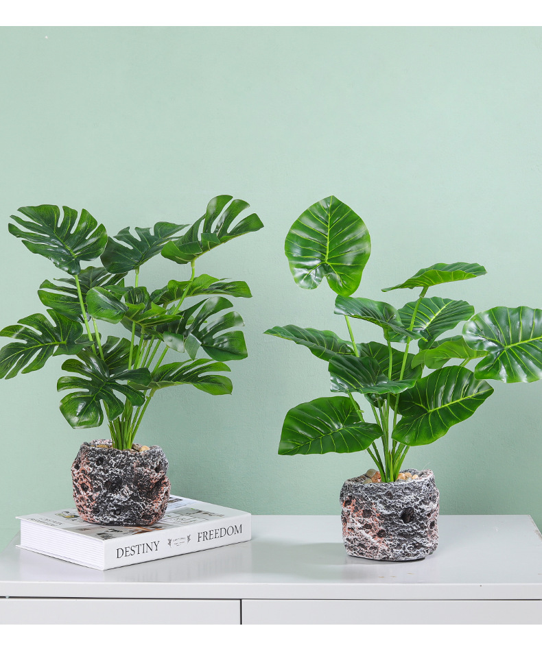 Nordic InS-style simulated pothos and turtle-back leaf potted plants, living room desktop simulated green plant potted plants, home decoration ornaments simulated potted plants pic 11