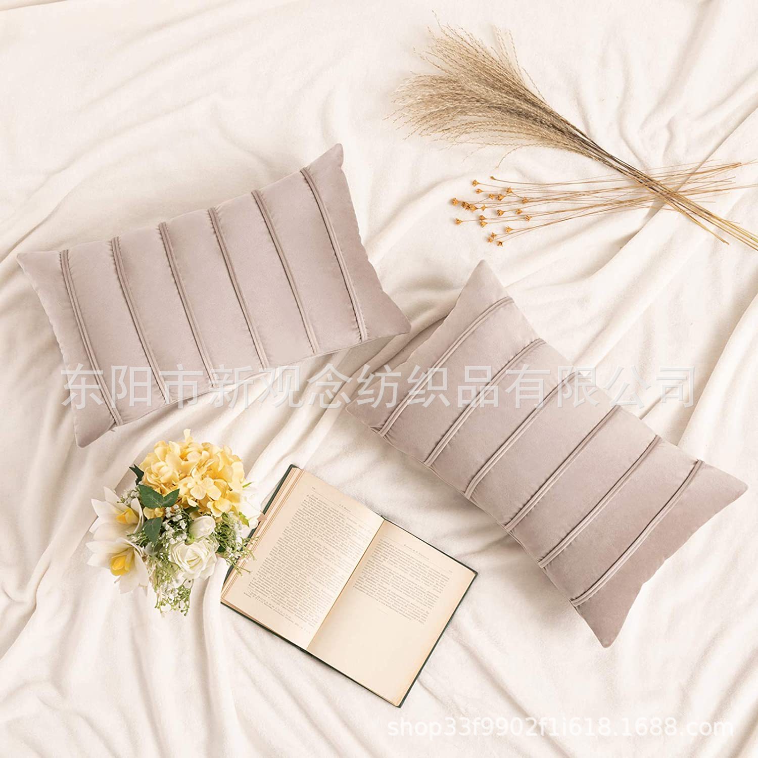 Wholesale factory direct sales of new Dutch velvet waist pillow, velvet throw pillow, light luxury pressure rope, creative throw pillow cover and cushion pic 23