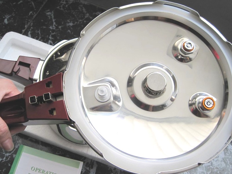 Stainless steel bulging pressure cooker 18-28cm, non-magnetic large capacity 1600-ton base pot pic 10