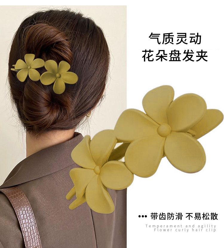 2023新款简约气质花朵发夹女后脑勺大号高级感盘发鸭嘴夹发卡头饰详情5