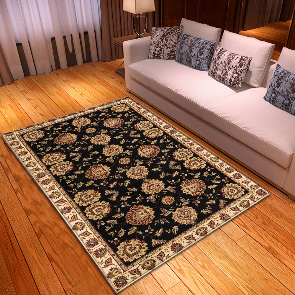 Ethnic-style retro European-patterned large carpet, square floor mat, cross-border manufacturer supply, one-piece consignment, stripes pic 10