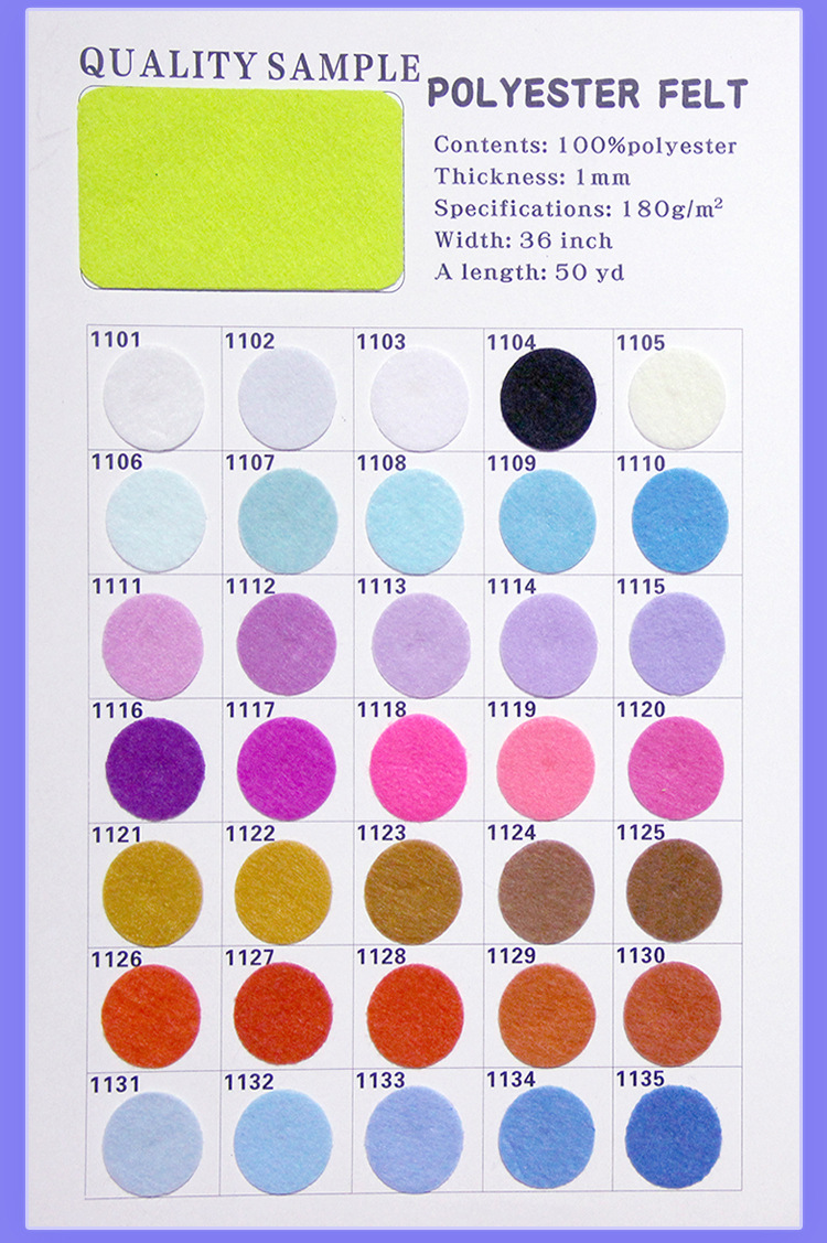 厂家直销 1.0mm欧标环保无纺布 手工艺品diy彩色不织布 戟绒毛毡详情18