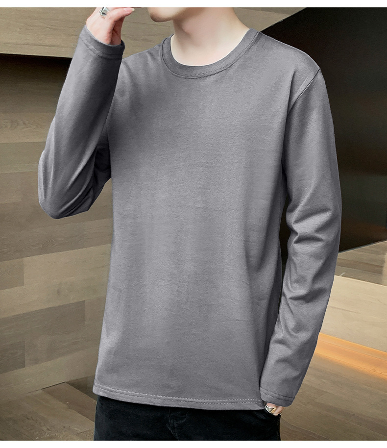 2023打底衫男士圆领套头时尚卫衣男生上衣韩版长袖T恤百搭简约男详情25