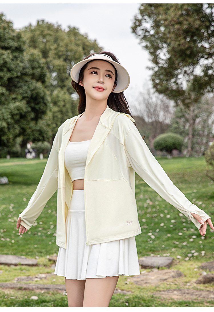 Summer outdoor UPF200+ sun-protective clothing, UV-resistant natural yarn sun-protective clothing for women, thin ice silk sun-protective clothing pic 19