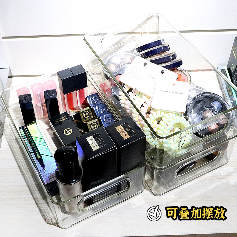 Grapefruit transparent acrylic storage box, student stationery, office desk storage basket, cosmetics drawer, household items pic 12