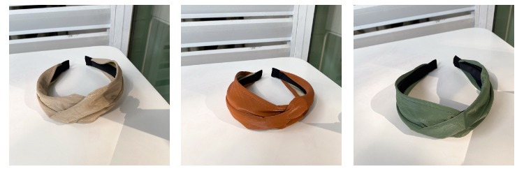 韩版网红头饰少女韩国简约甜美百搭宽边布艺交叉发箍头箍压发外出详情7