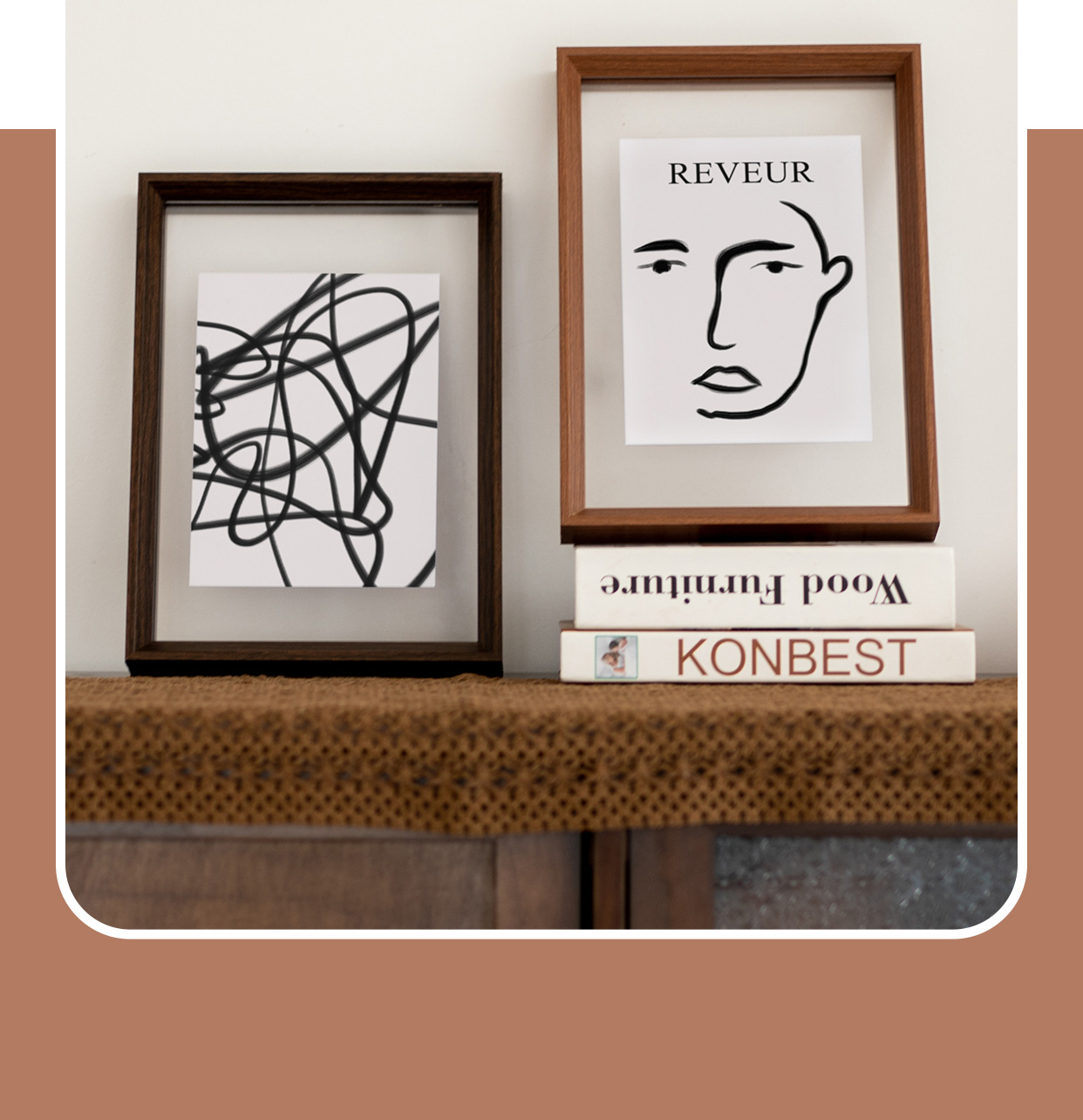 简约现代双面玻璃透明亚克力相框摆台A4a3植物标本明信片展示框详情8