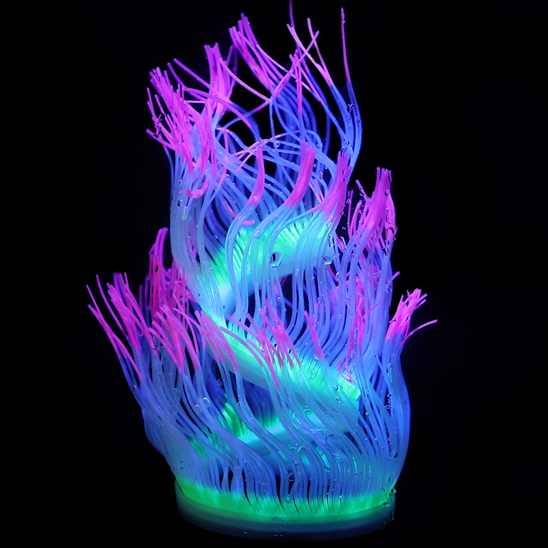 Aquarium fish tank landscape decoration silicone artificial plant soft coral landscape sea anemone 100cm long pic 12
