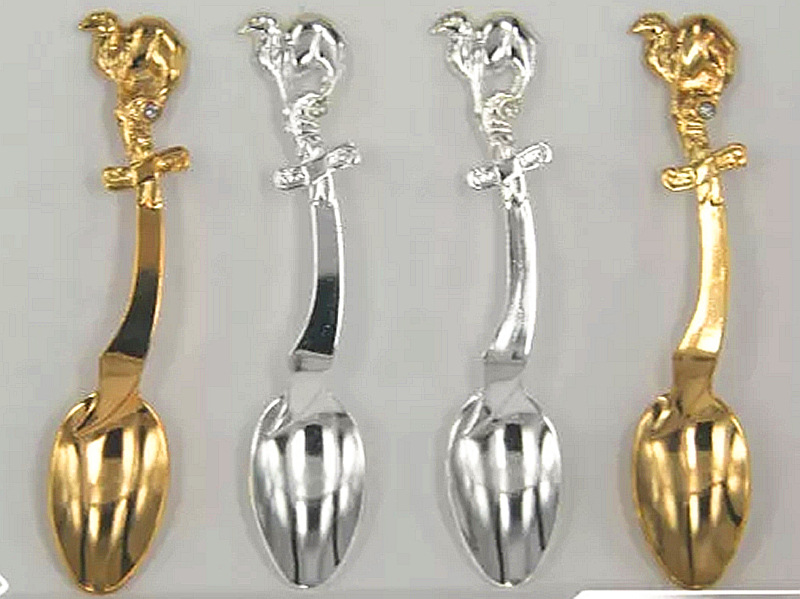 Cute camel coffee spoon, knip-shaped mirror-polished stainless steel spoon, creative high-end tableware, gold and silver (JY20) pic 35