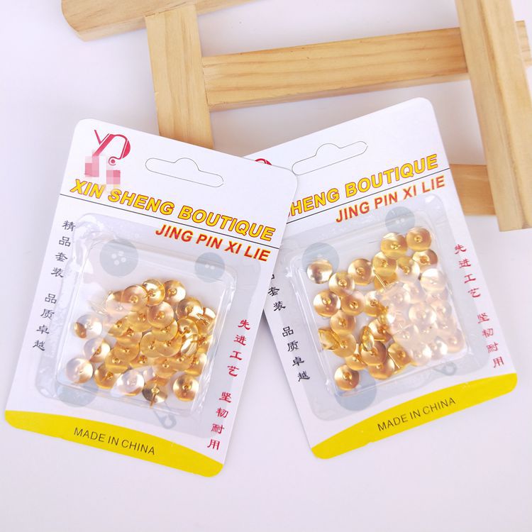 1-yuan store gold thumbtacks, gold thumbtacks, card-mounted gold thumbtacks, soaked thumbtacks for office use, 1 yuan per piece pic 5
