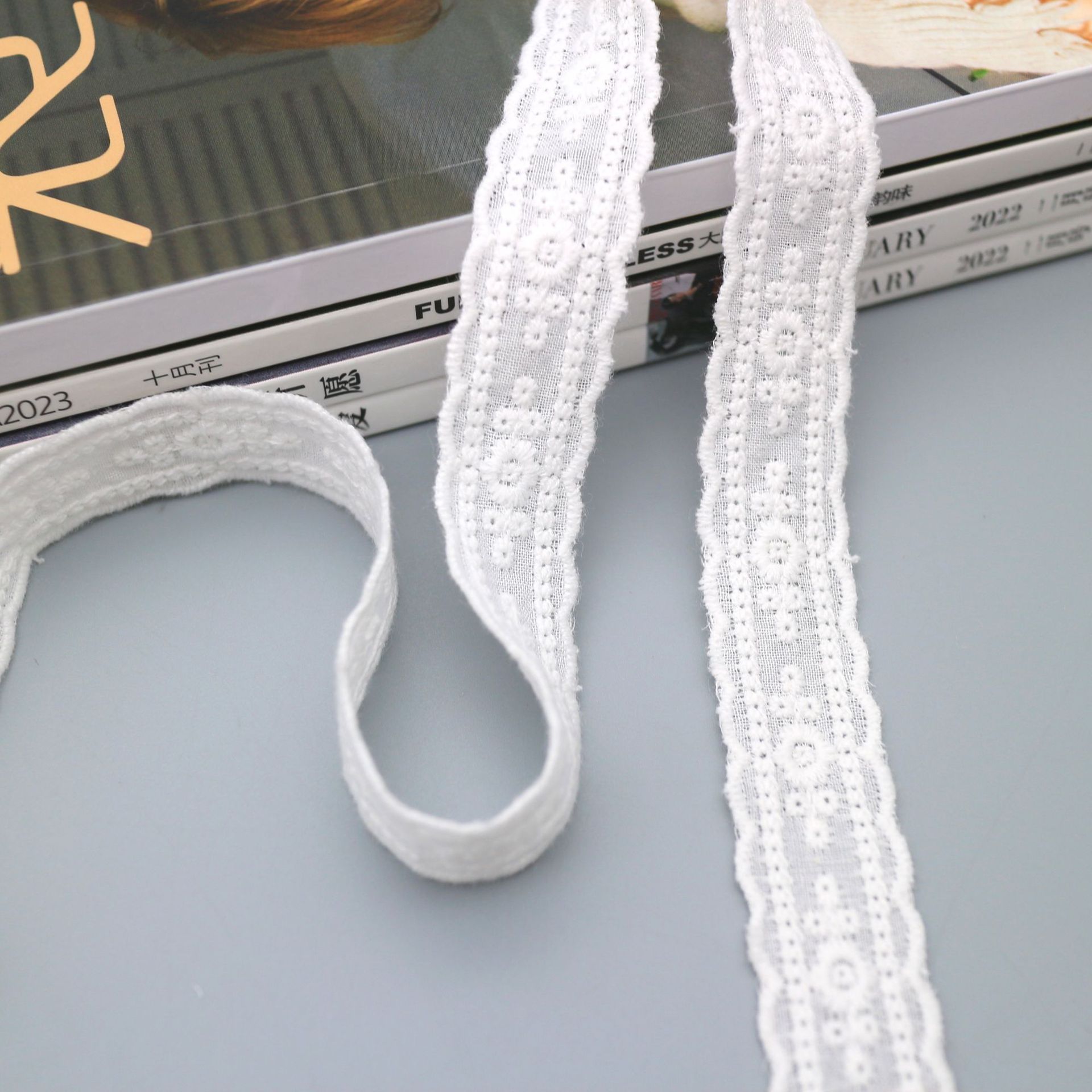 棉布条码 厂家现货2cm刺绣花边 童装裙摆衣帽辅料服装制衣材料详情3