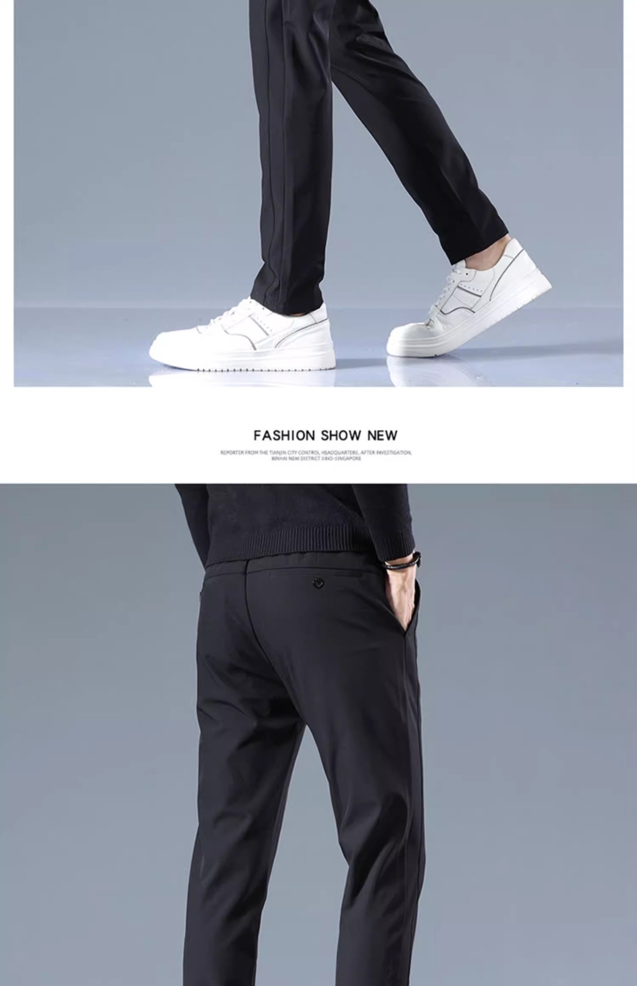 Ice Silk Pants Men 2024 New sporty loose straight-leg business trousers Summer thin quick-drying Casual Pants men pic 33