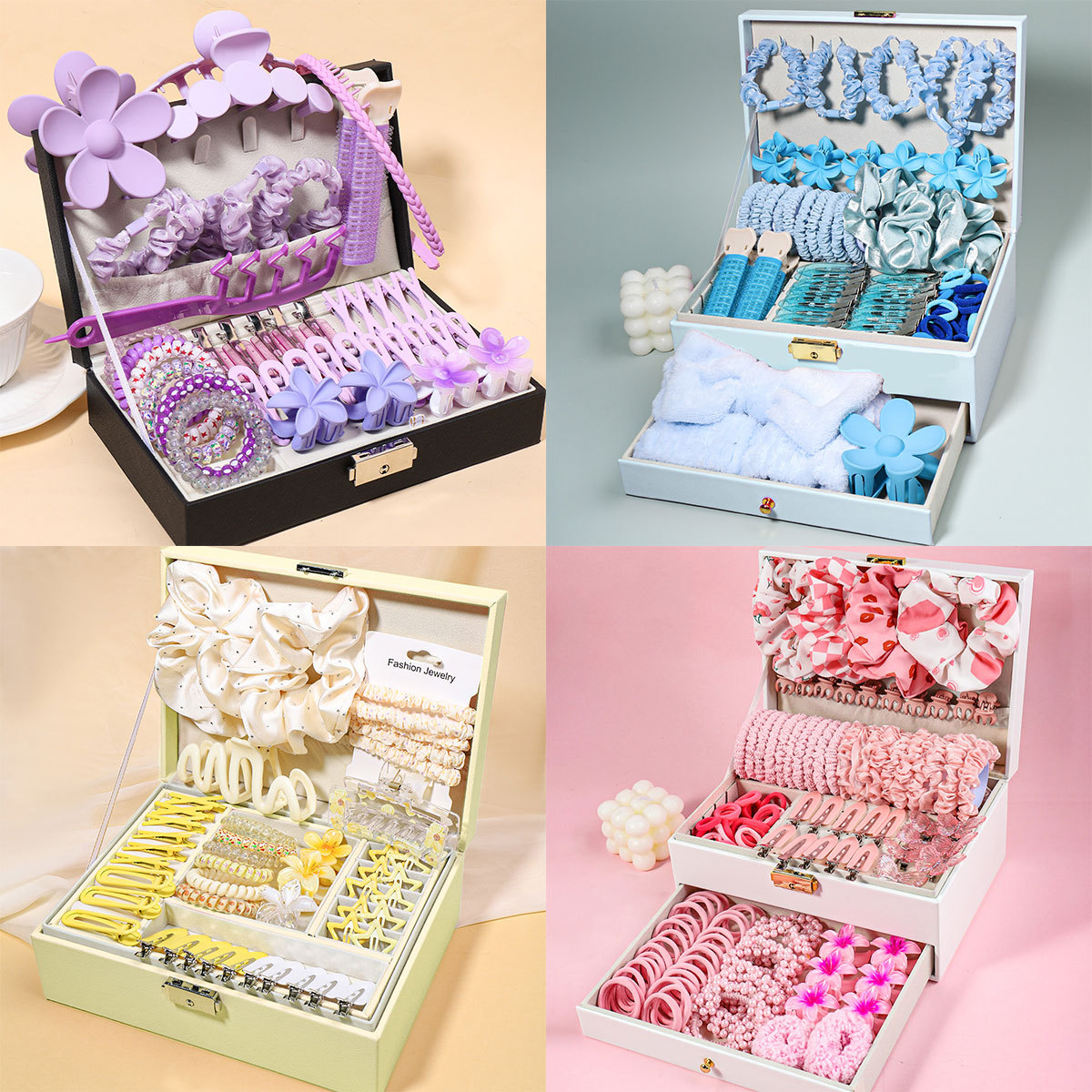 跨境新款拉丝鎏金鸡蛋花抓夹小号紫荆花编发碎发夹高级感金丝发饰详情2