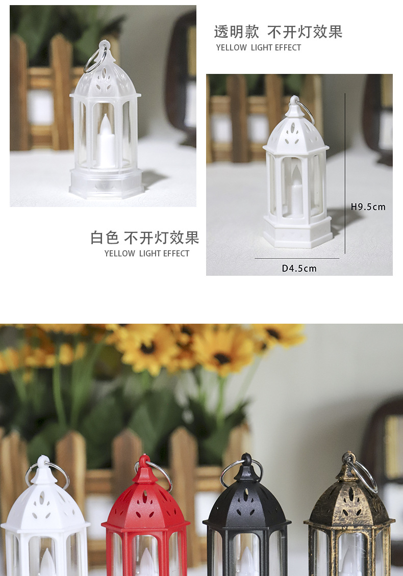 Christmas mini wind lamps, retro oil lamps, plastic wind lamps, led candle lamps, home decoration, desktop ornaments pic 7