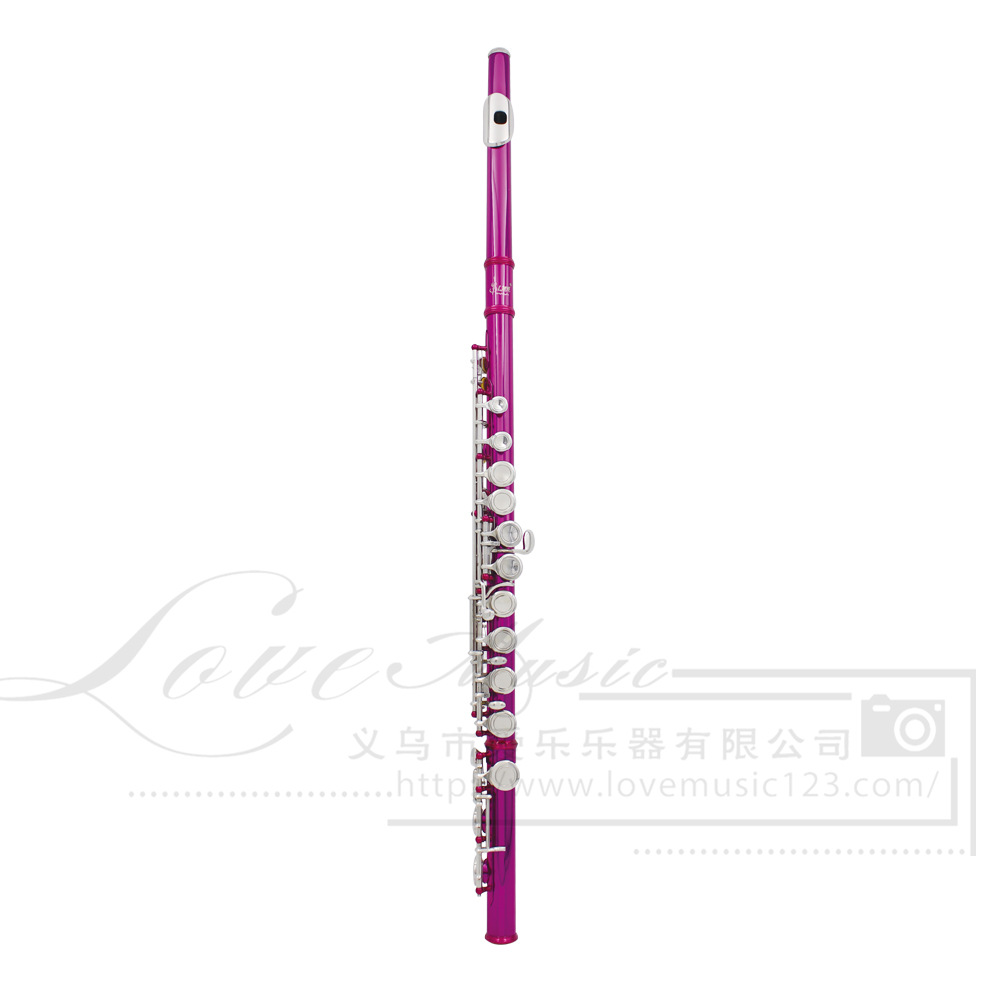 Lade 16-hole flute, C major color flute, nickel-plated closed key with E key, professional brass instrument flute flute pic 4
