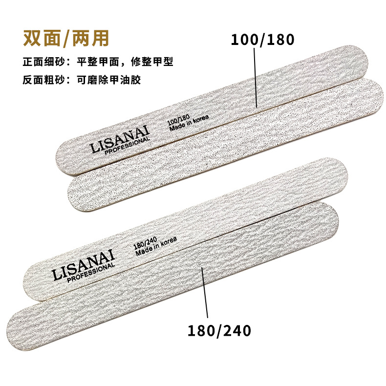 Short, straight wood veneer file, sandpaper, nail shaping, dust and sand, professional manicure 12.7, nail grinding and sanding shanilak pic 3