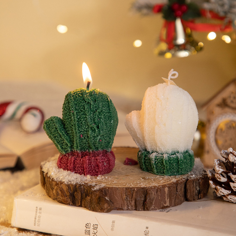 圣诞手套香薰蜡烛伴手礼ins创意家居摆饰套装拍摄道具节日礼品详情3