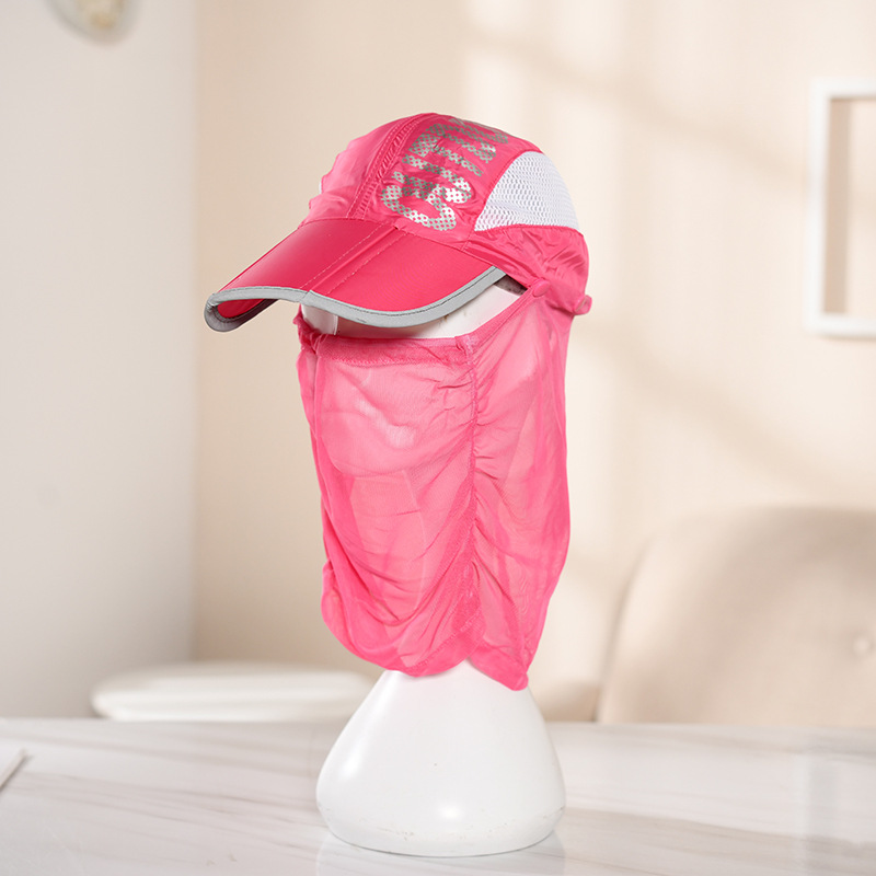 Wholesale of 2020 new outdoor sports cycling sun protection headgear, dust-proof full face hood, foldable fishing cap pic 4